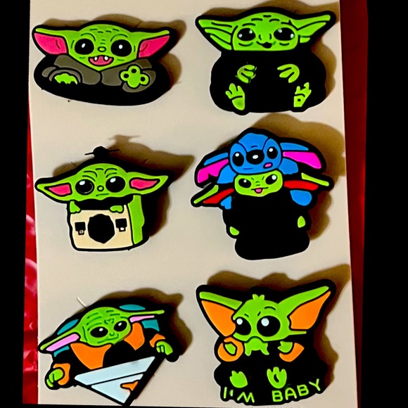 Accessories Baby Yoda With Stitch Croc Charms 6 Pieces Poshmark
